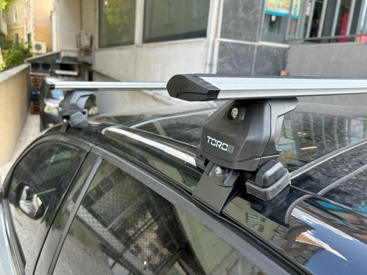 For Vauxhall Corsa F 2019-2025 Roof Rack System - Aluminum Cross Bars, Silver For Vauxhall Corsa F 2019-2025 Roof Rack System - Aluminum Cross Bars, Silver